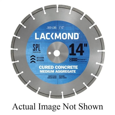 Lackmond Diamond Blade, Laser Weld Segmented, Series SPL, 24 Diameter Blade, 1 ArborShank CW241871SPL